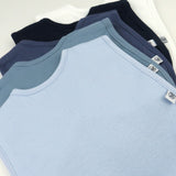 5-Pack Organic Cotton 4 in 1 Reversible Bibs, Ombre Blue