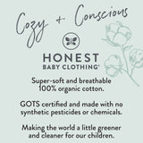 10-Pack Organic Cotton Short Sleeve Bodysuits, Rainbow Blue Gems