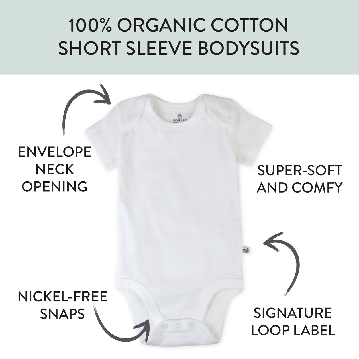Polish roots' Organic Short-Sleeved Baby Bodysuit
