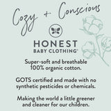 10-Pack Organic Cotton Long Sleeve Bodysuits, Rainbow Pink Gems