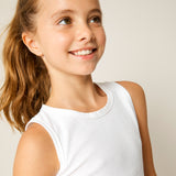 10-Pack Organic Cotton Sleeveless Muscle T-Shirts, Bright White