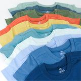 10-Pack Organic Cotton Short Sleeve T-Shirts, Rainbow Blue Gems