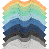 10-Pack Organic Cotton Short Sleeve T-Shirts, Rainbow Blues