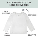 Go to slide 2, 10-Pack Organic Cotton Long Sleeve T-Shirts, Bright White