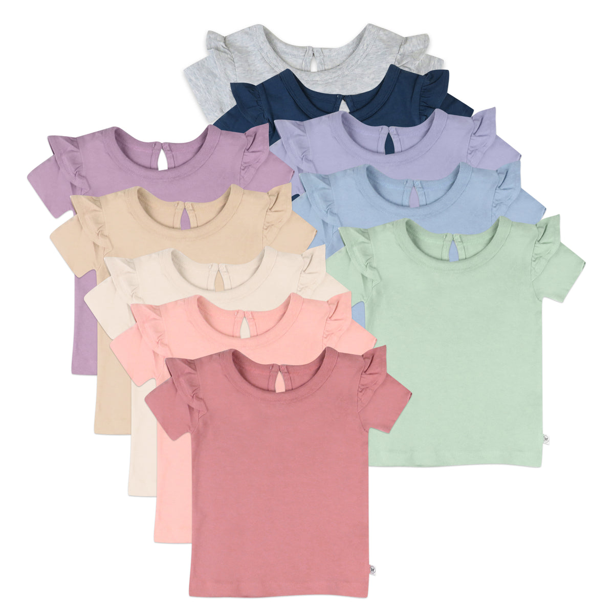 10Pack Organic Cotton Short Sleeve TShirts Honest Baby Clothing