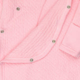 Organic Cotton Matelasse Kimono Coverall, Pink