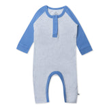 Go to slide 1, Organic Cotton One-Piece Jumpsuit Coverall, Collegiate Blue
