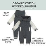 Hoodie Coverall Team Varsity, Gray Charcoal