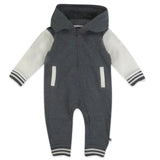 Hoodie Coverall Team Varsity, Gray Charcoal
