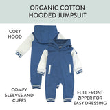 Go to slide 2, Hoodie Coverall Team Varsity, Collegiate Blue