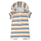 Novelty Terry Romper, Sunset Stripe