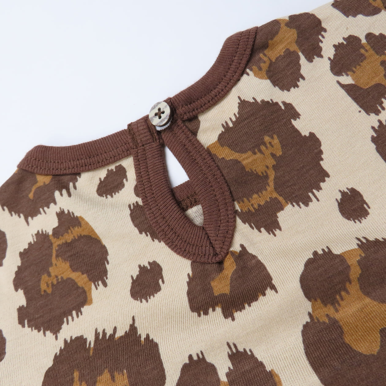 Chest Ruffle Coverall, Purr-fect Cheetah Neutral