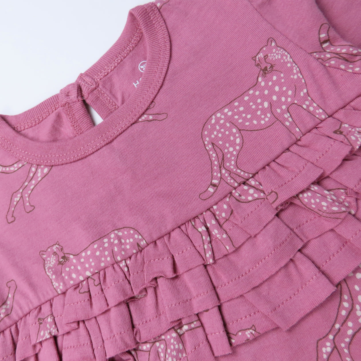 Chest Ruffle Coverall, Purple Spot