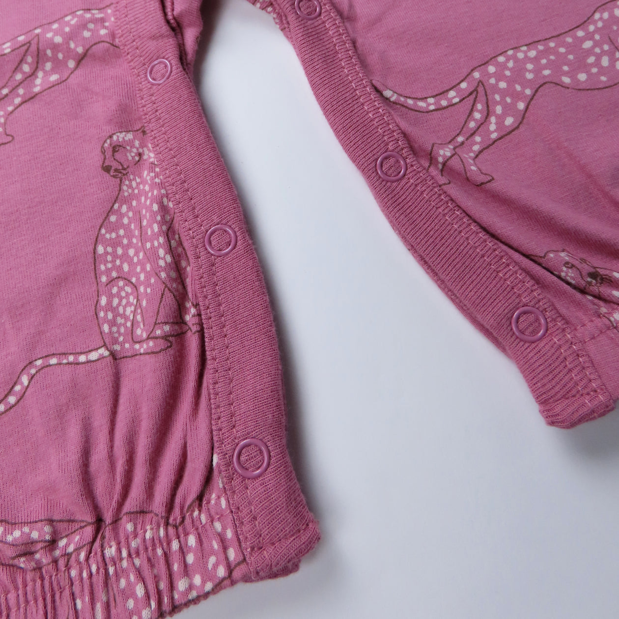 Chest Ruffle Coverall, Purple Spot