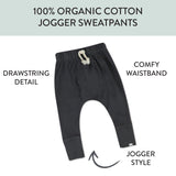 Organic Cotton Lounge Life Pant, Blackened Pearly