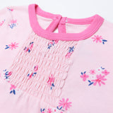 Gathered Front Coverall, Mini Sweetheart Floral Pink
