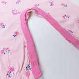 Gathered Front Coverall, Mini Sweetheart Floral Pink