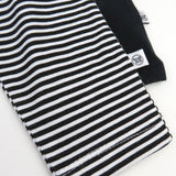 2-Pack Organic Cotton Harem Pants, Feed Stipe Black
