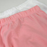 2-Pack Organic Cotton Footed Pants, Light Pink
