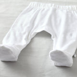 2-Pack Organic Cotton Footed Pants, Light Pink