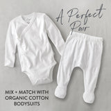 2-Pack Organic Cotton Footed Pants, Fog