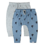 2-Pack Organic Cotton Honest Pants, Blue Lion Crest