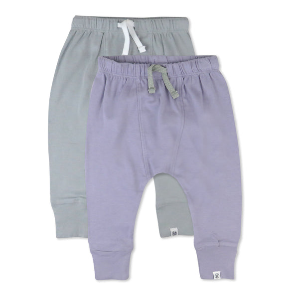 2-Pack Organic Cotton Honest Pants, Dusty Purple Wisteria