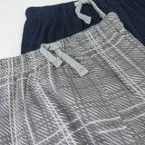 2-Pack Organic Cotton Honest Pants, Gray Plaid