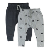 2-Pack Organic Cotton Honest Pants, Grey Scotty Dog