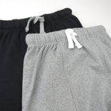 2-Pack Organic Cotton Honest Pants, Heather Gray / Black