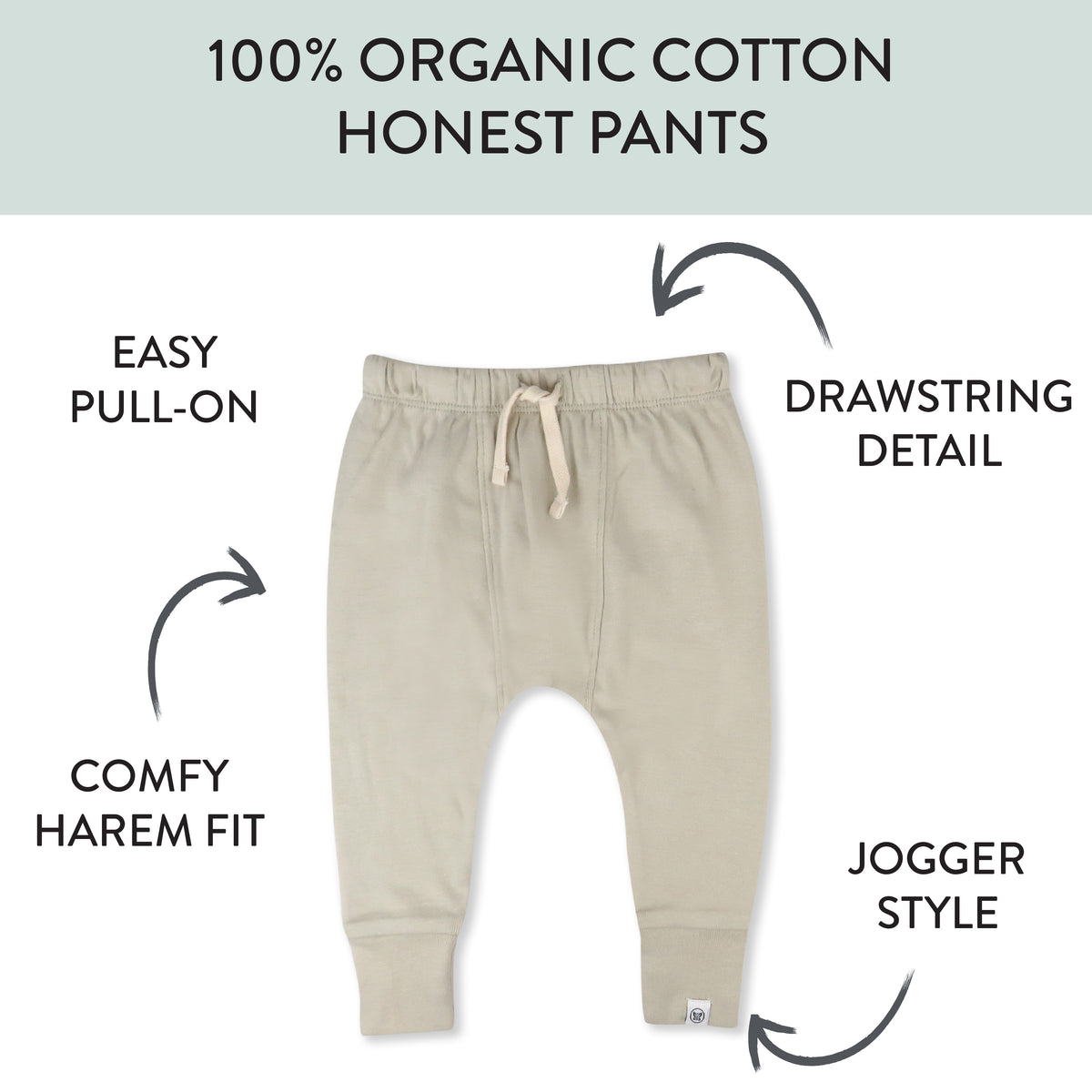 2-Pack Organic Cotton Honest Pants | Honest Baby Clothing