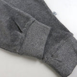 2-Piece Velour Ruffle Front Sweatsuit, Gray Charcoal