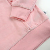 2-Piece Velour Ruffle Front Sweatsuit, Varsity Sweetheart