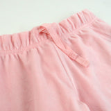 2-Piece Velour Ruffle Front Sweatsuit, Varsity Sweetheart