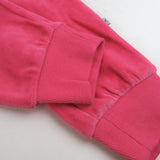2-Piece Velour Ruffle Front Sweatsuit, Varsity Pink
