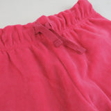 2-Piece Velour Ruffle Front Sweatsuit, Varsity Pink
