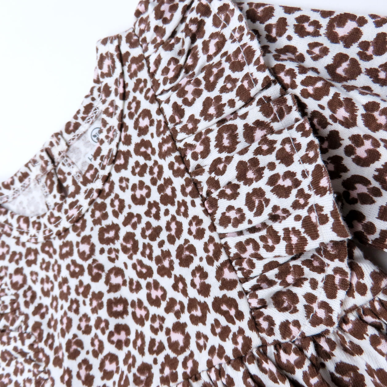 Organic Cotton Jumpsuit Romper Set, Mini Cheetah Pink