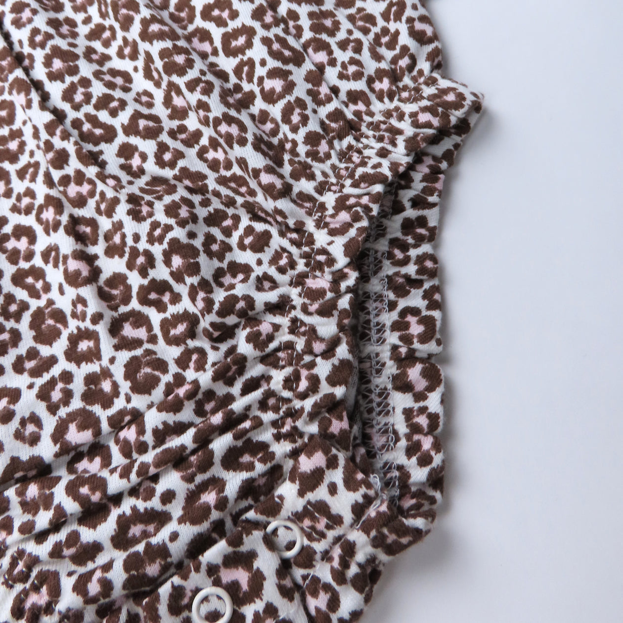 Organic Cotton Jumpsuit Romper Set, Mini Cheetah Pink