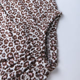 Go to slide 4, Organic Cotton Jumpsuit Romper Set, Mini Cheetah Pink