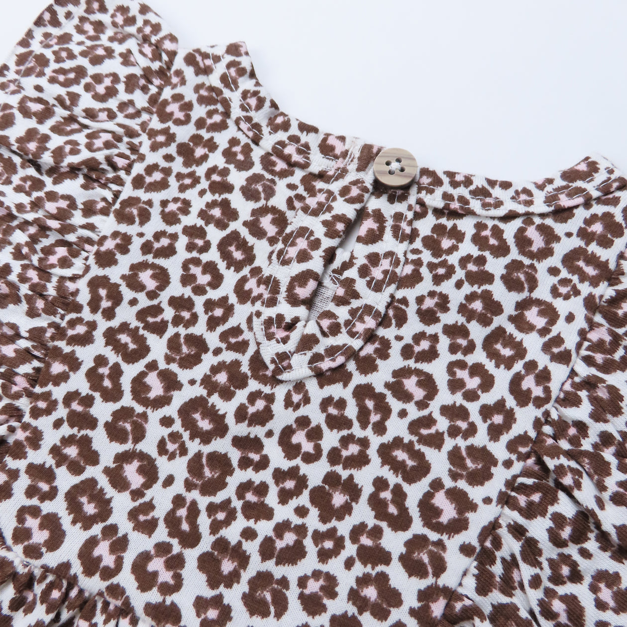 Organic Cotton Jumpsuit Romper Set, Mini Cheetah Pink