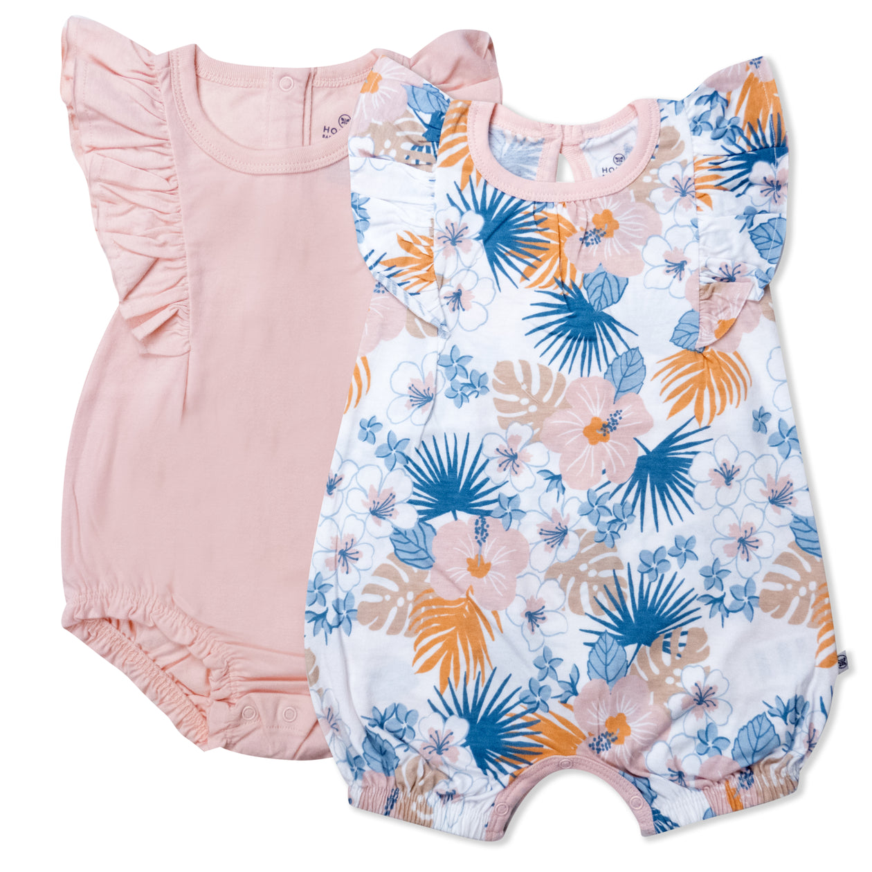 Organic Cotton Jumpsuit Romper Set, Maui Floral