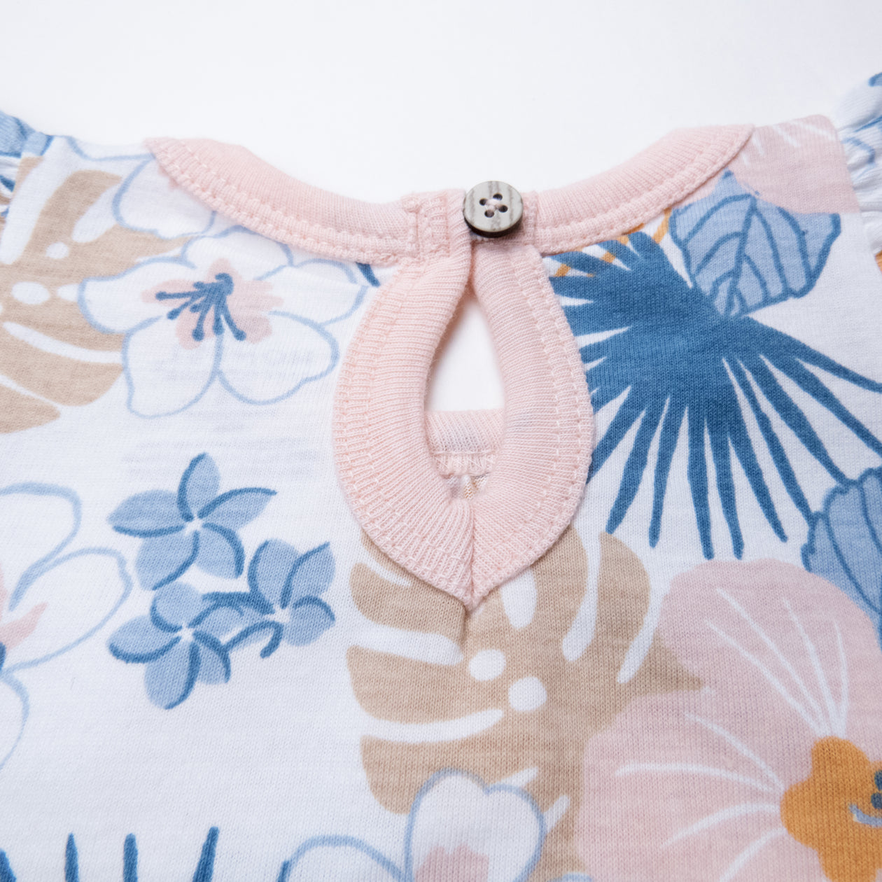 Organic Cotton Jumpsuit Romper Set, Maui Floral