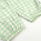 Go to slide 4, Organic Cotton Jumpsuit Romper Set, Baby Buffalo Check Meadow