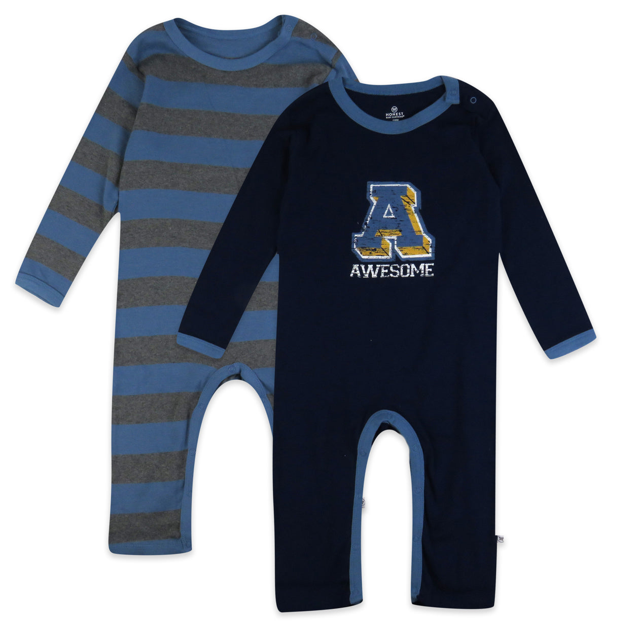 2-Pack Coveralls, Preppy Blue Stripe