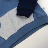 2-Piece Fleece Hoodie and Sweatpant Set, Color Block Collegiate Blue
