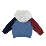 2-Piece Fleece Hoodie and Sweatpant Set, Color Block Collegiate Blue