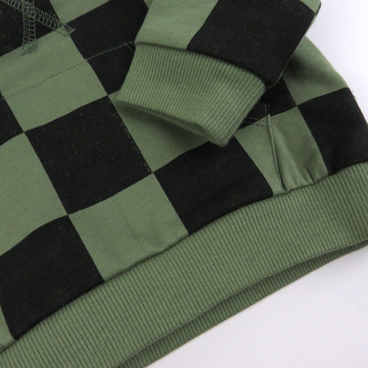 2-Piece Fleece Hoodie and Sweatpant Set, Sk8 Check Olive/Black