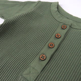 Go to slide 7, Organic Cotton Jumpsuit Coverall Romper Set, Skater Stripe Olive
