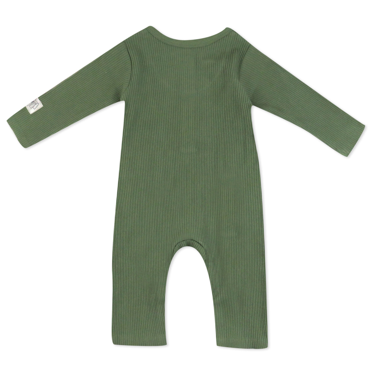Organic Cotton Jumpsuit Coverall Romper Set, Skater Stripe Olive