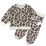 Go to slide 1, 2-Piece Cozy Sweatsuit Set, Purr-fect Cheetah Ivory